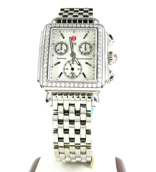 Ladies michele deco day diamond white stainless steel watch 1.08ct - Image 2