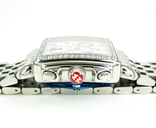 Ladies michele deco day diamond white stainless steel watch 1.08ct - Image 5