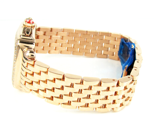 Ladies michele deco date & day diamond rose gold stainless steel watch 0.66ct - Image 3