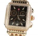 Ladies michele deco date & day diamond rose gold stainless steel watch 0.66ct