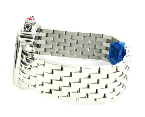 Ladies michele xl deco day diamond white stainless steel watch 0.67ct - Image 3