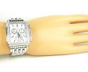Ladies michele xl deco day diamond white stainless steel watch 0.67ct