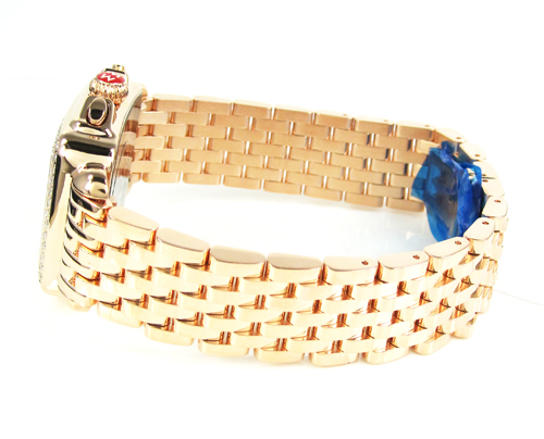 Ladies michele deco date & day diamond rose gold stainless steel watch 0.66ct - Image 4