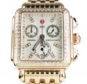 Ladies michele deco date & day diamond rose gold stainless steel watch 0.66ct