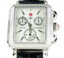 Ladies michele deco date diamond white stainless steel watch 0.60ct