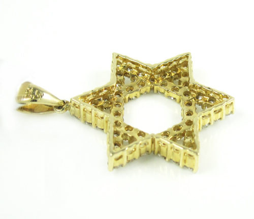 Unisex star of david diamond pendant 1.10ct