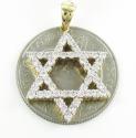 Unisex star of david diamond pendant 1.10ct