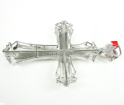 Mens white sterling silver diamond cross 0.50ct - Image 4