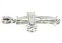 Mens white sterling silver diamond cross 0.50ct