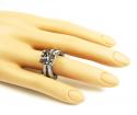Ladies 14k white gold champagne diamond semi mount ring 3.86ct