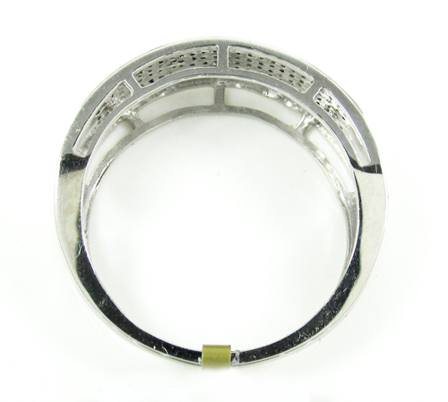 Mens 10k white gold diamond wedding band 0.40ct