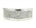 Mens 10k white gold diamond wedding band 0.40ct