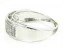 Mens 10k white gold diamond wedding band 0.40ct