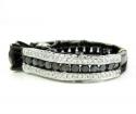 Ladies 10k black gold black & white diamond engagement ring 4.10ct