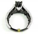 Ladies 10k black gold black & white diamond engagement ring 4.10ct