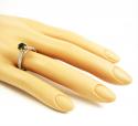 Ladies 14k yellow gold black & white diamond engagement ring 1.50ct