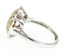 Ladies 10k two tone gold diamond heart ring 0.70ct