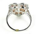 Ladies 10k two tone gold diamond heart ring 0.70ct