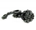 Ladies 10k black gold black diamond engagement ring set 3.72ct