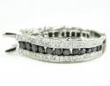 Ladies 10k white gold black & white diamond semi mount ring 2.37ct