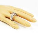 Ladies 14k white gold champagne & white diamond semi mount ring 2.36ct