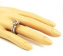 Ladies 14k rose gold champagne & white diamond semi mount ring 2.66ct