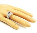 Ladies 14k white gold diamond semi mount ring 3.39ct