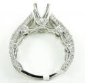Ladies 14k white gold diamond semi mount ring 2.17ct
