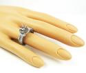 Ladies 14k white gold champagne & white diamond semi mount ring 2.25ct