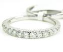 Ladies 14k white gold round diamond semi mount ring set 1.13ct