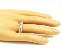 Ladies 14k white gold round diamond semi mount ring set 1.13ct