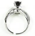 Ladies 14k white gold black diamond engagement ring 2.36ct