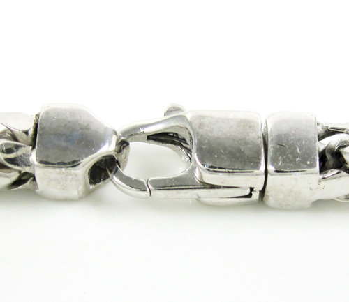 10k white gold solid franco link bracelet 8.75 inches 5.25mm - Image 4