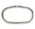 10k white gold solid franco link bracelet 8.75 inches 5.25mm