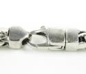 10k white gold solid franco link bracelet 8.75 inches 5.25mm