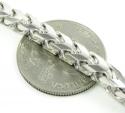 10k white gold solid franco link bracelet 8.75 inches 5.25mm