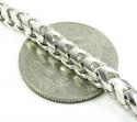 10k white gold solid franco link bracelet 9 inches 4.4mm