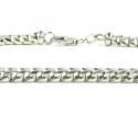 10k white gold solid franco link bracelet 8.50 inches 3.65mm