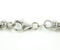 10k white gold solid franco link bracelet 8.50 inches 3.65mm