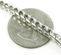 10k white gold solid franco link bracelet 8.50 inches 3.65mm