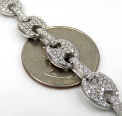 Mens 14k white gold diamond gucci 9mm link chain 18-30 inches 12.50ct