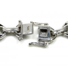 Mens 14k white gold diamond gucci 9mm link chain 18-30 inches 12.50ct