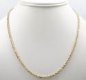10k yellow gold skinny diamond cut rope chain 16-30 inch 2.50mm