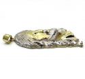 10k yellow gold fancy diamond cut jesus face pendant