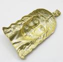 10k yellow gold fancy diamond cut jesus face pendant