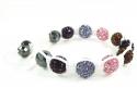 Multi colored rhinestone macramé faceted bead rope bracelet 9.00ct