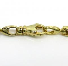 Mens 14k two tone gold bullet link diamond bracelet 1.20ct