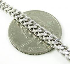 10k white gold franco hollow link chain 26-36 inch 3.75mm 