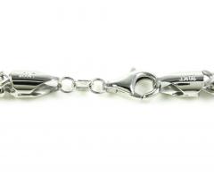 10k white gold franco hollow link chain 26-36 inch 3.75mm 