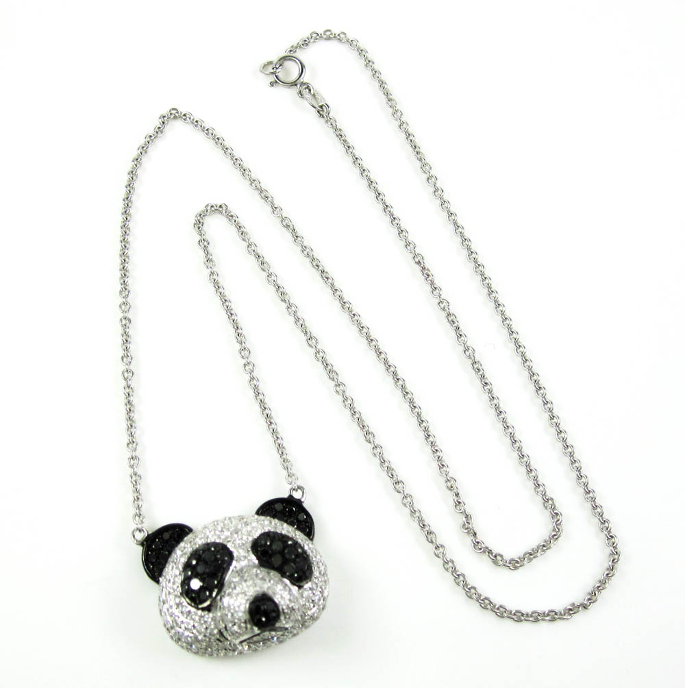 D&Z New Panda Pendant Bling Cubic Zirconia Iced Out In White Gold Color  Necklaces & Pendants For Men Jewelry Solid Back